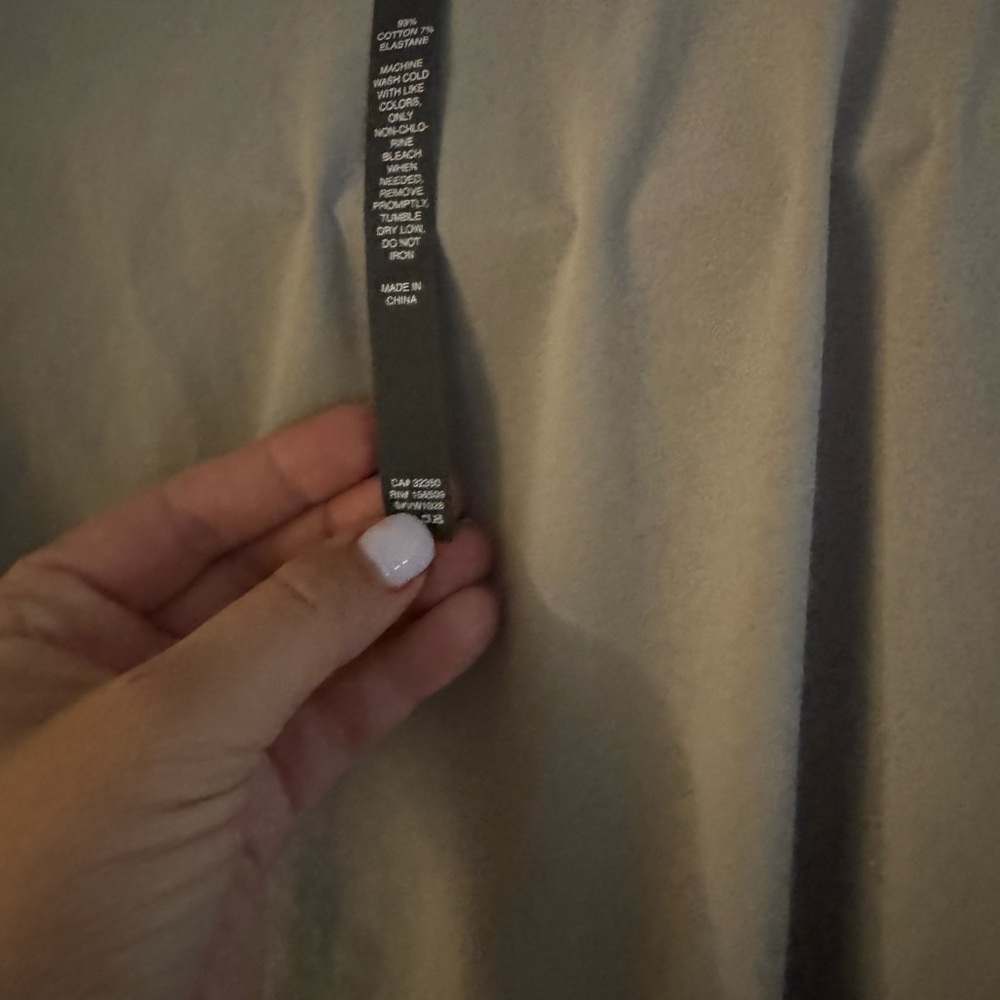 Long sleeve feather grey cotton T-shirt